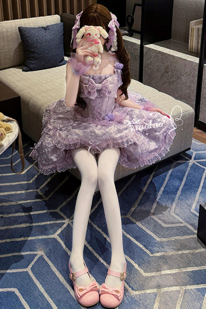 [pre-order] Candy Color Dreamy Doll Lolita Dress + Hair Accessories