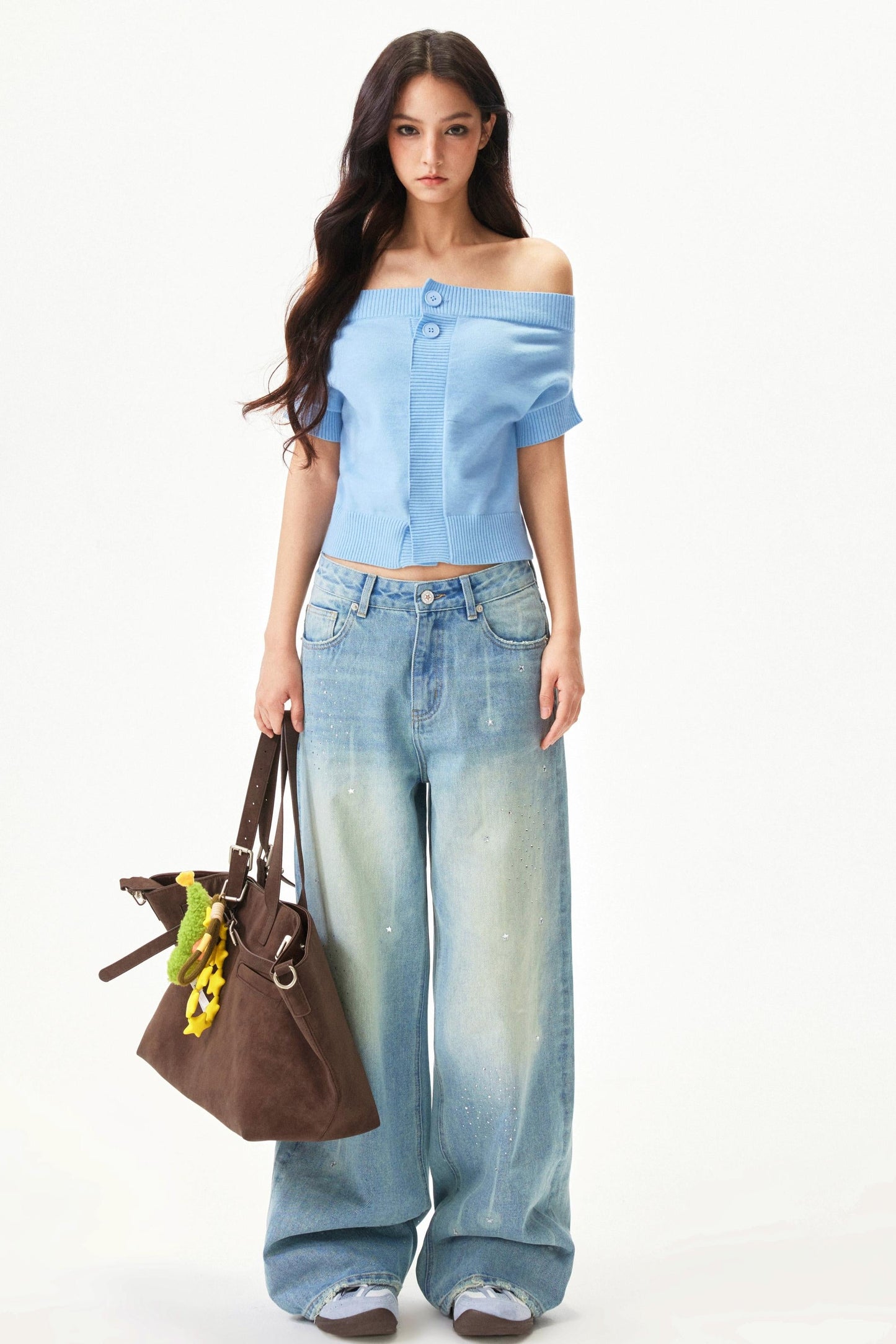 Y2k Blend Off Shoulder Top
