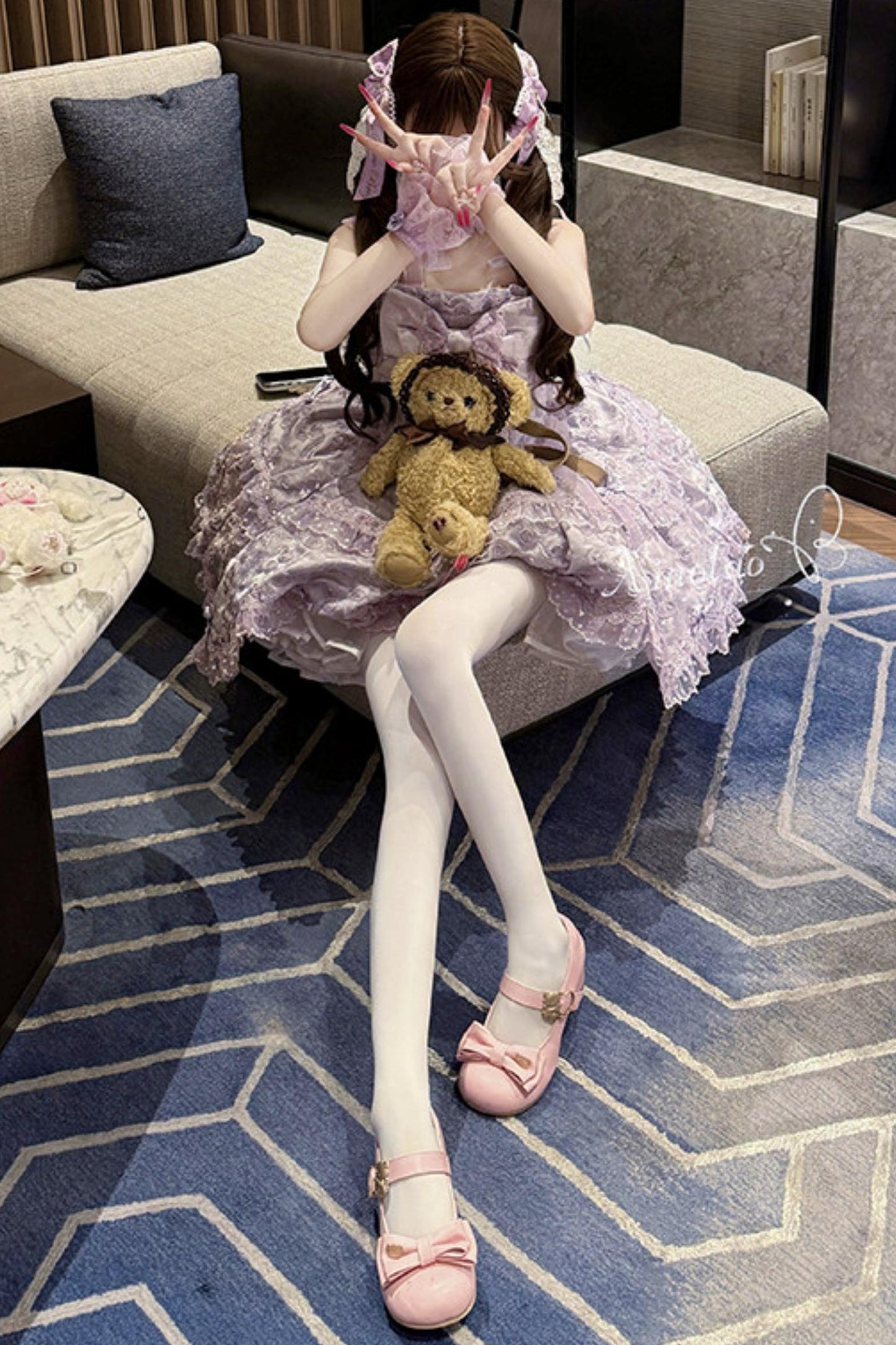 [pre-order] Candy Color Dreamy Doll Lolita Dress + Hair Accessories