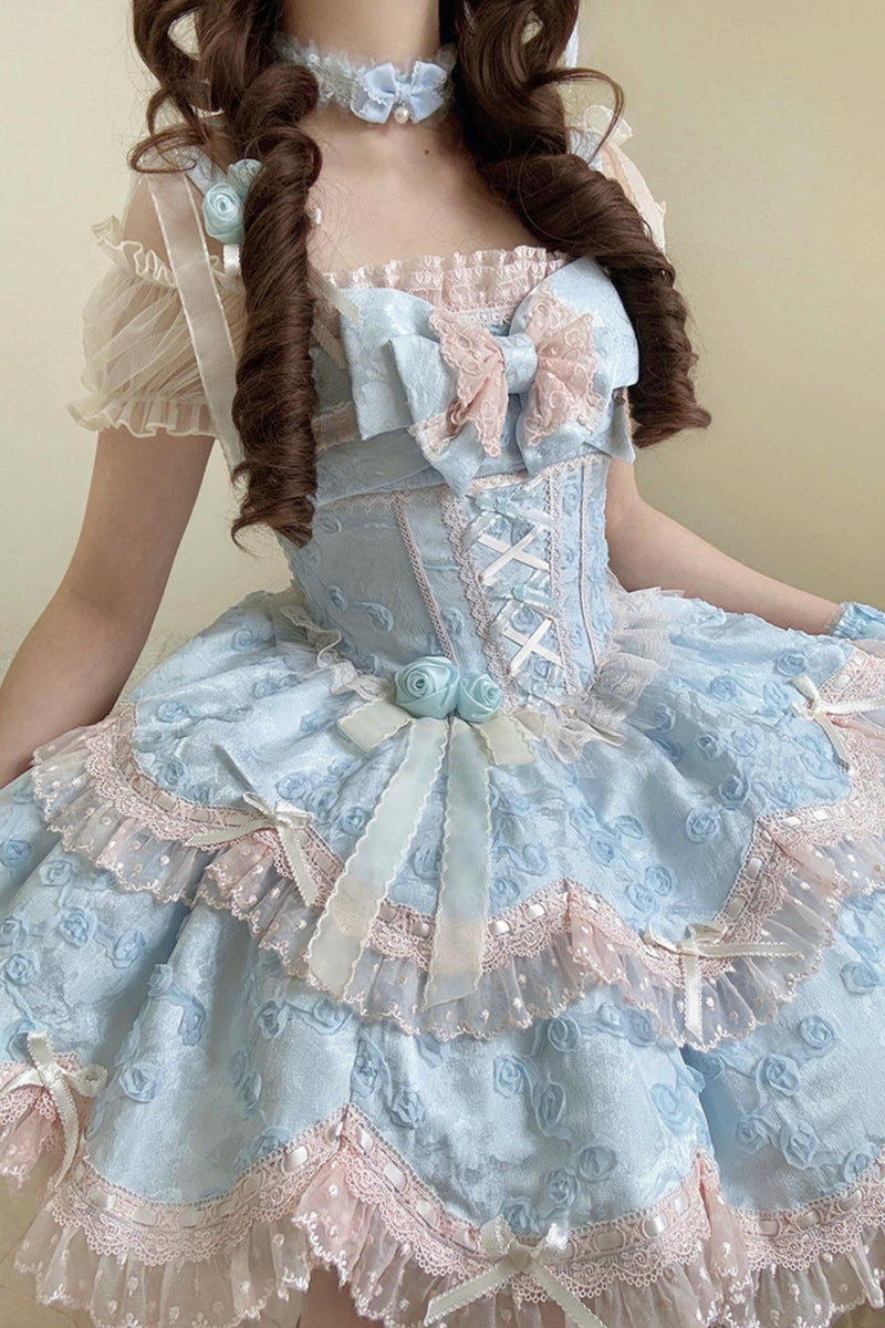 [pre-order] Candy Color Dreamy Doll Lolita Dress + Hair Accessories