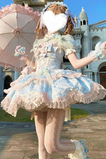 [pre-order] Candy Color Dreamy Doll Lolita Dress + Hair Accessories