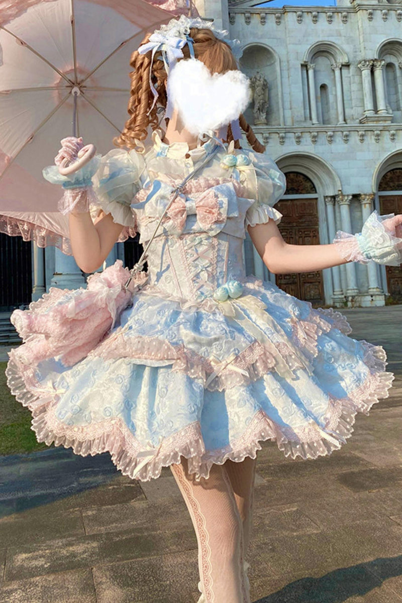 [pre-order] Candy Color Dreamy Doll Lolita Dress + Hair Accessories