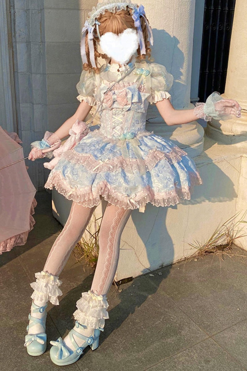 [pre-order] Candy Color Dreamy Doll Lolita Dress + Hair Accessories