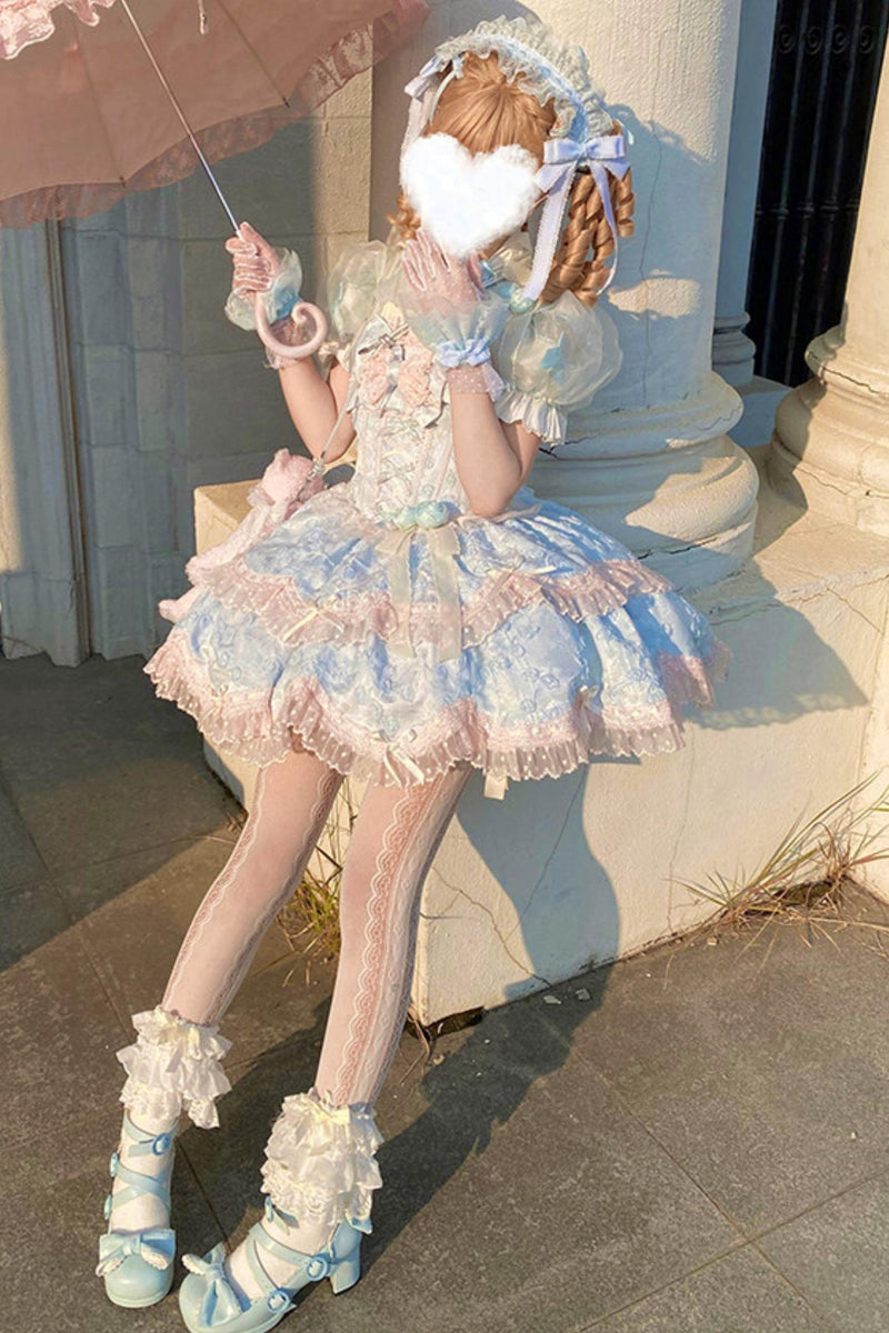 [pre-order] Candy Color Dreamy Doll Lolita Dress + Hair Accessories
