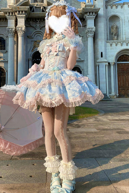 [pre-order] Candy Color Dreamy Doll Lolita Dress + Hair Accessories