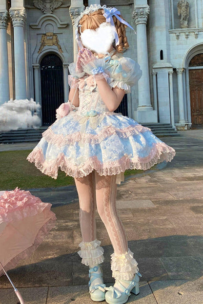 [pre-order] Candy Color Dreamy Doll Lolita Dress + Hair Accessories
