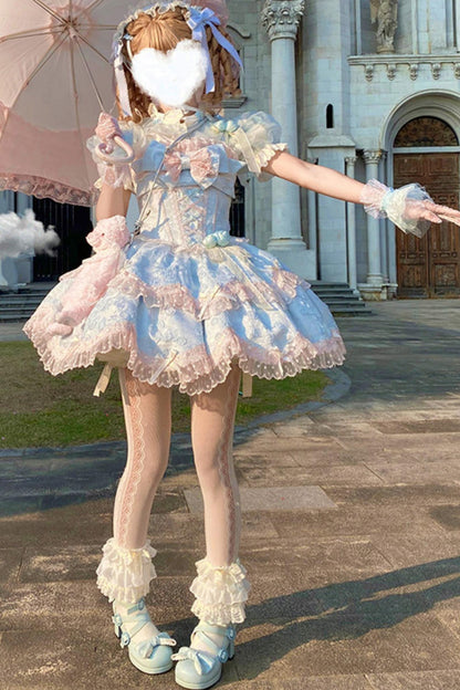 [pre-order] Candy Color Dreamy Doll Lolita Dress + Hair Accessories