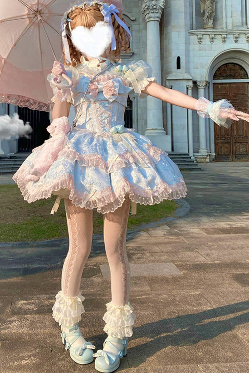 [pre-order] Candy Color Dreamy Doll Lolita Dress + Hair Accessories
