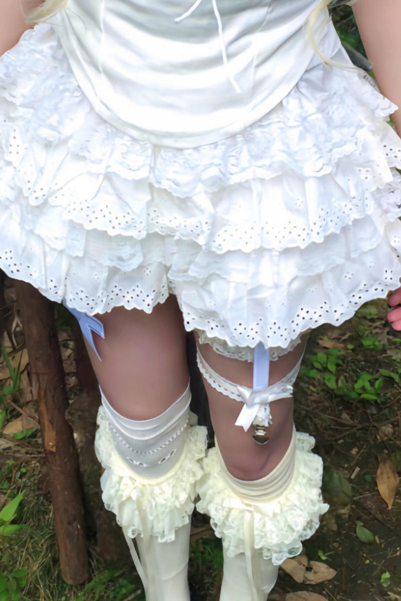 Lace Patchwork Top + Tiered Skirt