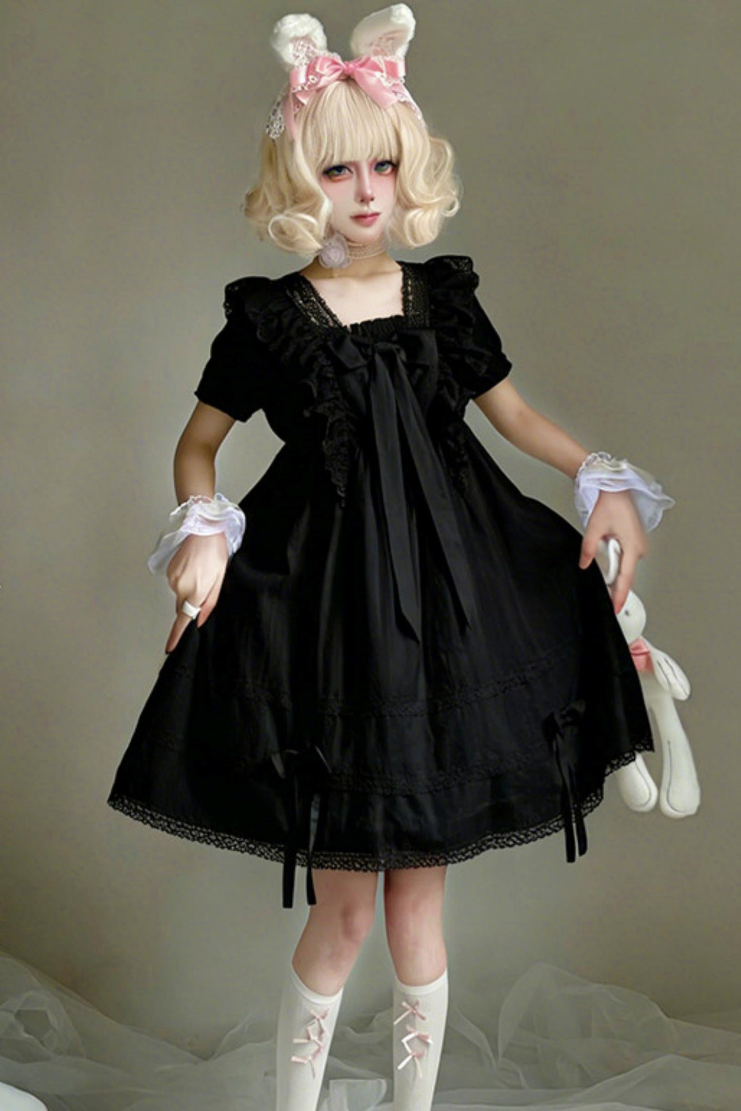 Lace Ribbon Gothic Princess Dress