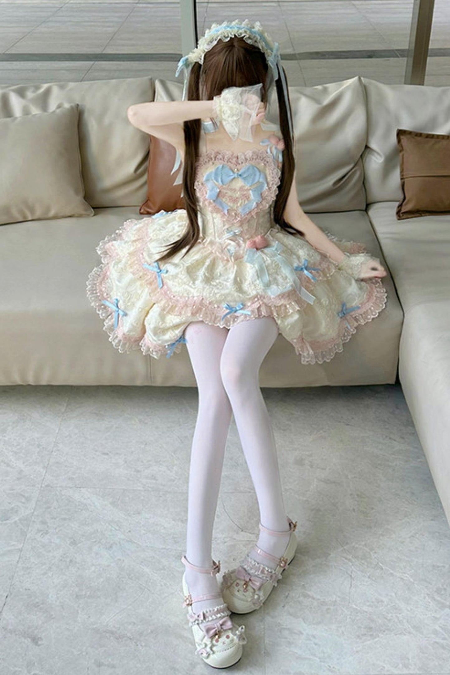[pre-order] Candy Color Dreamy Doll Lolita Dress + Hair Accessories