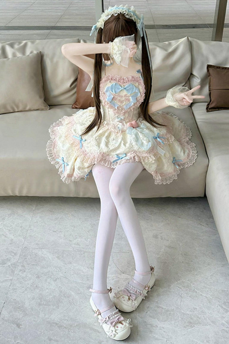[pre-order] Candy Color Dreamy Doll Lolita Dress + Hair Accessories
