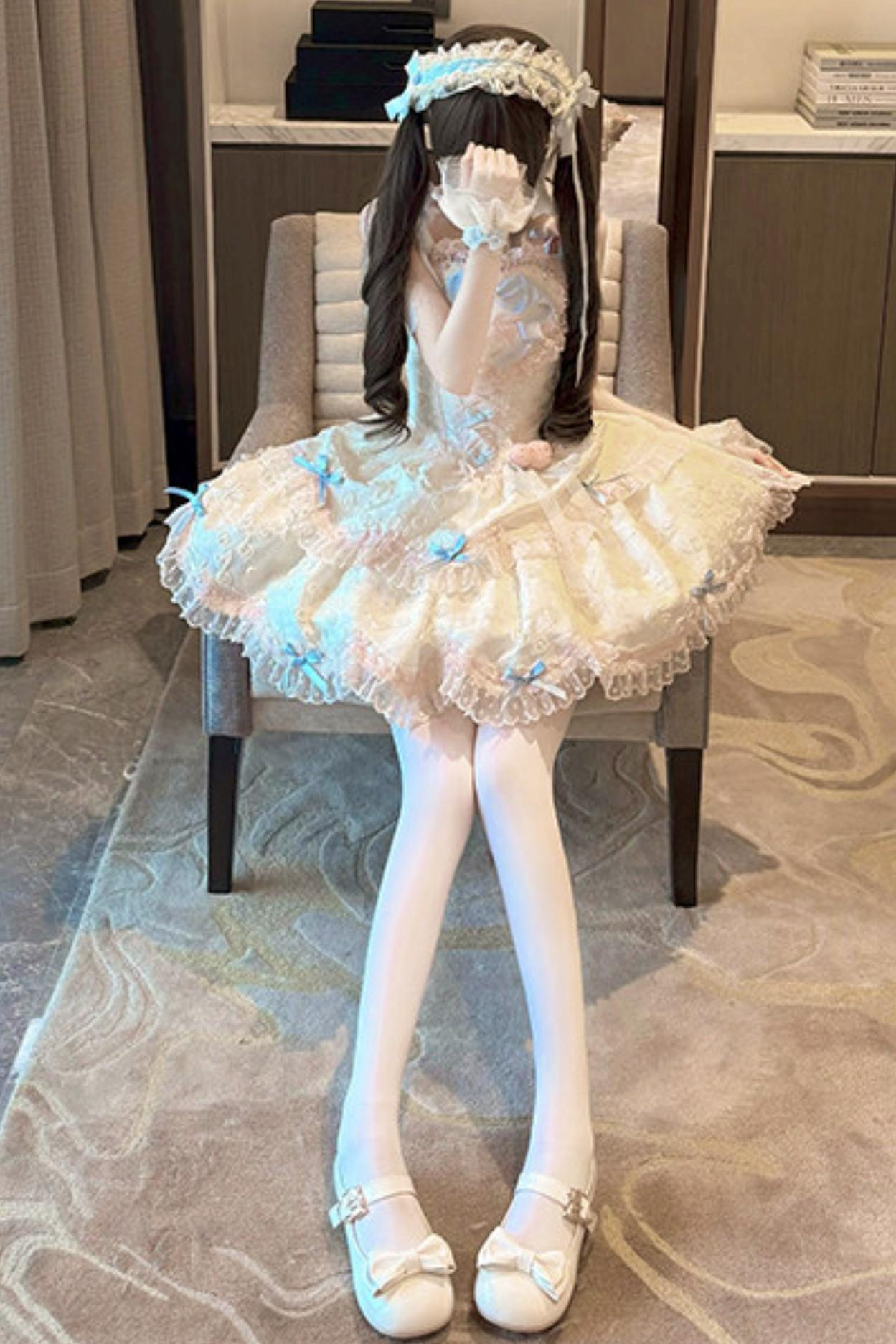 [pre-order] Candy Color Dreamy Doll Lolita Dress + Hair Accessories