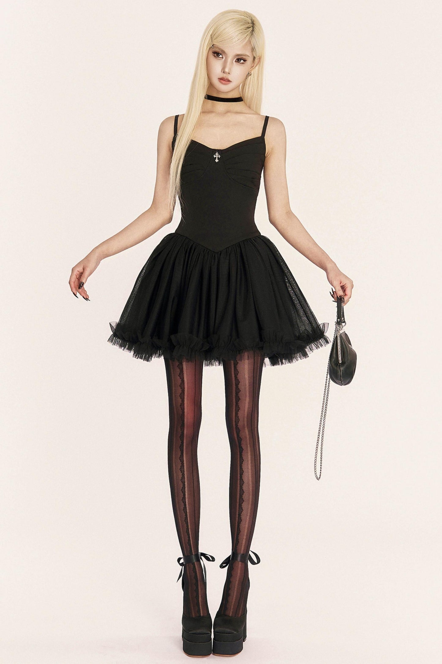 Dark Medieval Pleated Dress