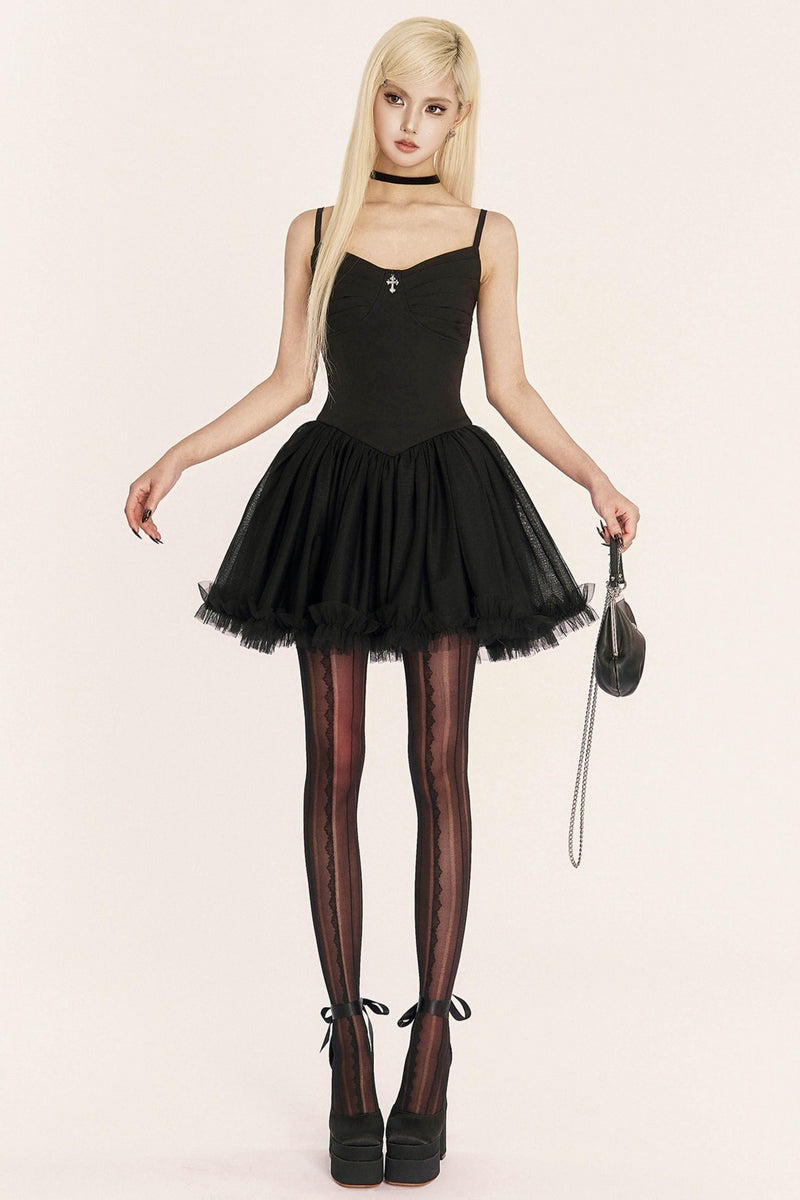 Dark Medieval Pleated Dress