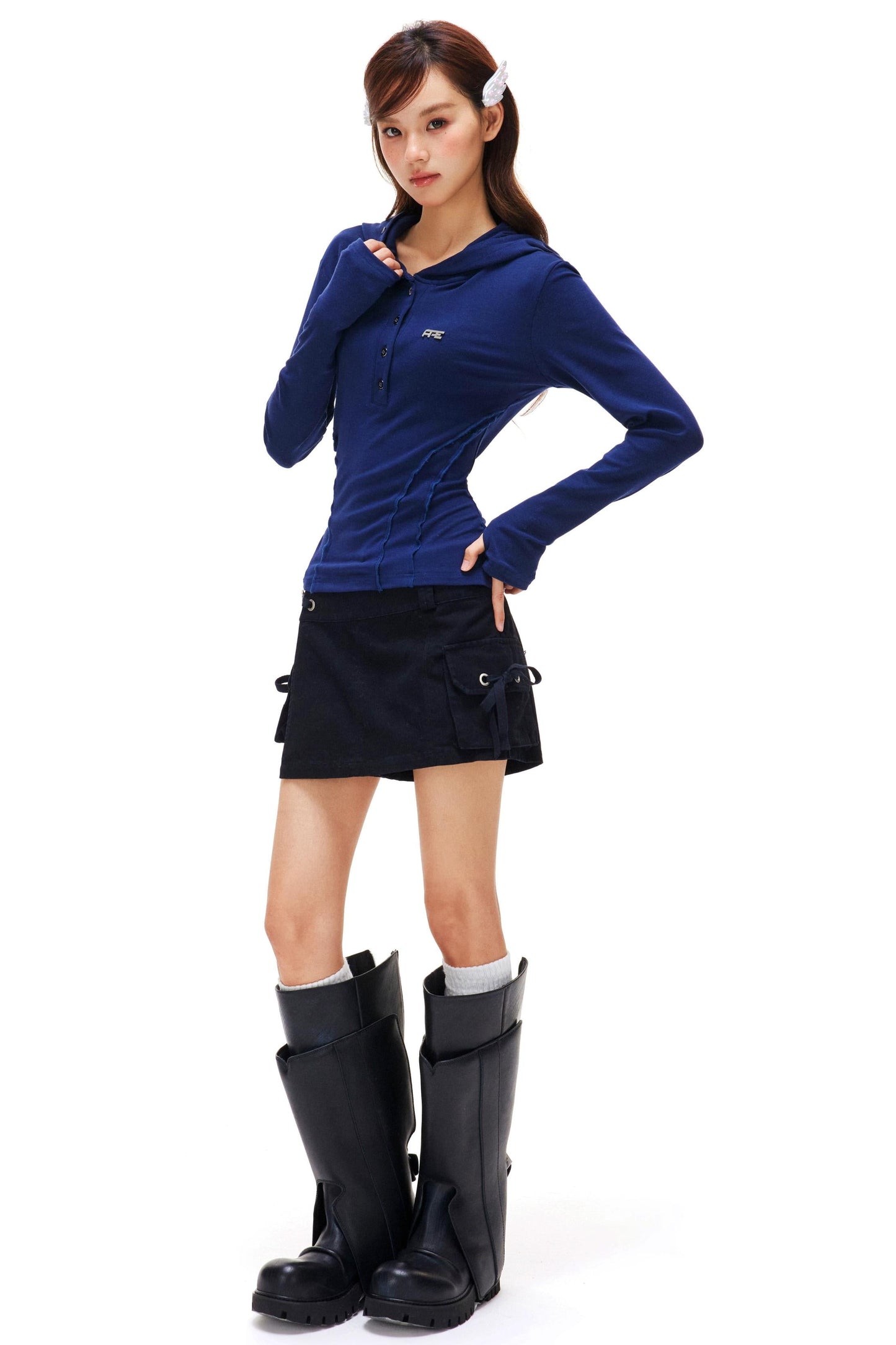Slim Fit Hooded Top