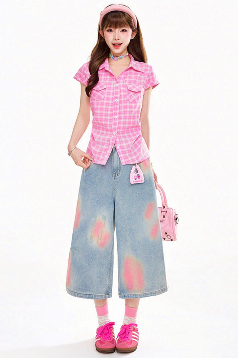 Retro Pop Checkered Shirt