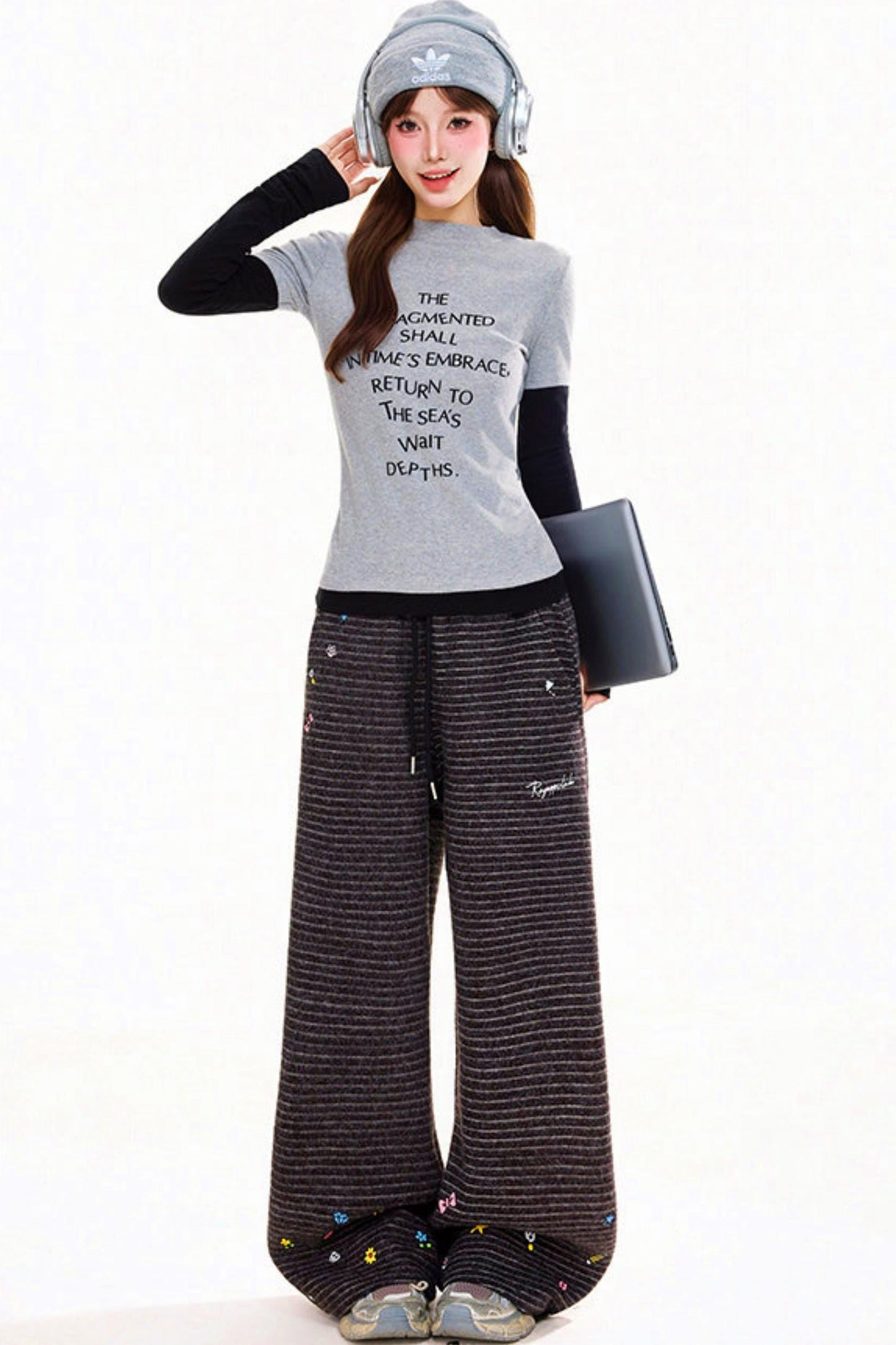 Retro Letter Slim Fit Top