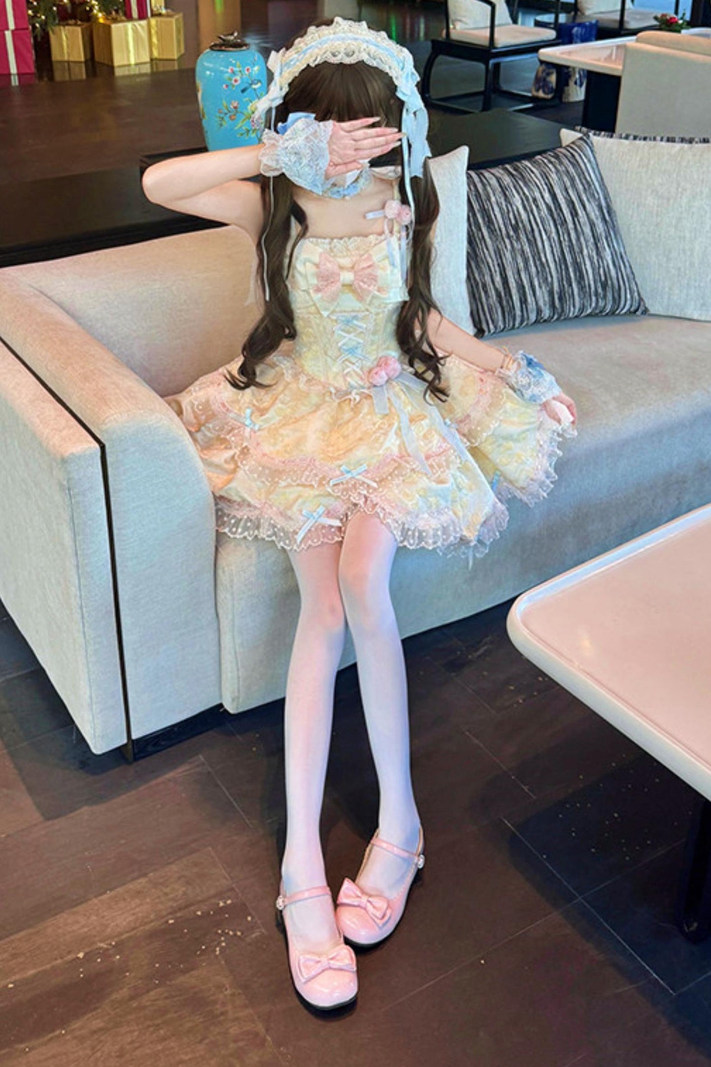 [pre-order] Candy Color Dreamy Doll Lolita Dress + Hair Accessories