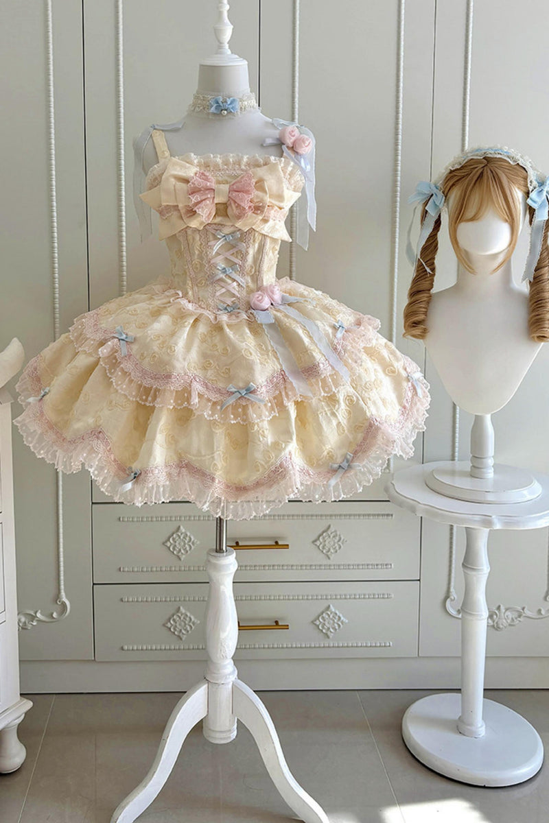 [pre-order] Candy Color Dreamy Doll Lolita Dress + Hair Accessories