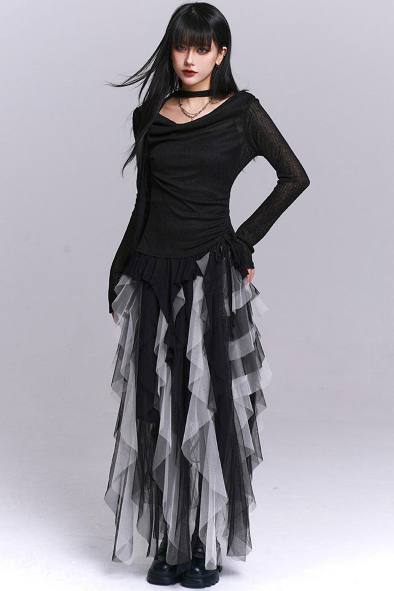 Ghost Girl Open Neck Top + Innerwear
