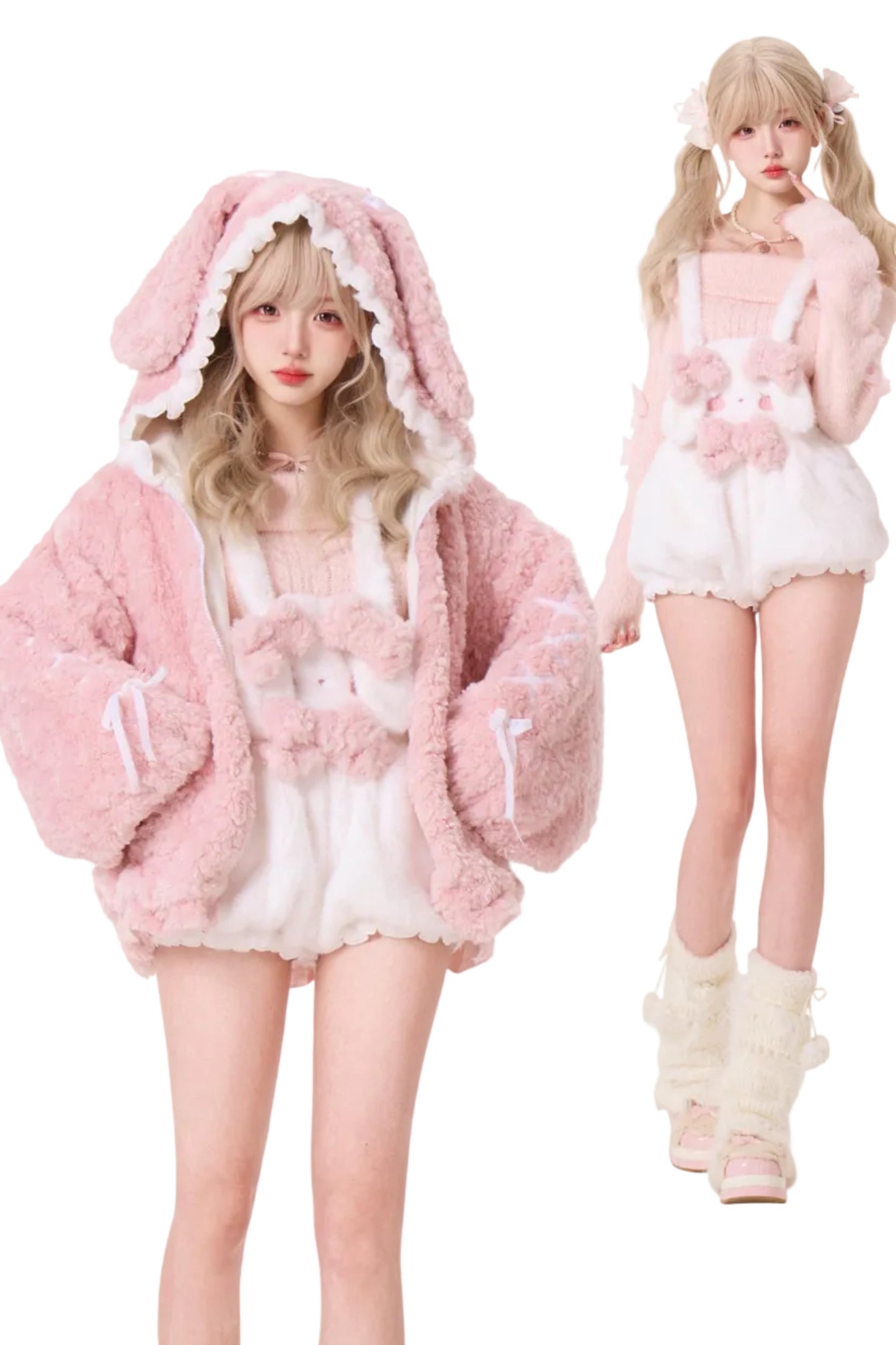 Rabbit Sweet Coat + Tops + Pants