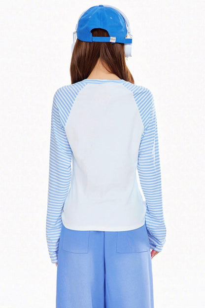 Striped Design Star Y2k Top