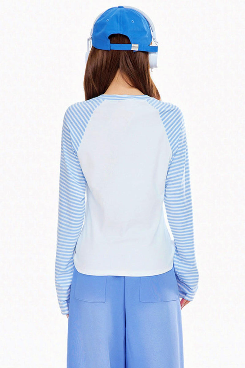 Striped Design Star Y2k Top