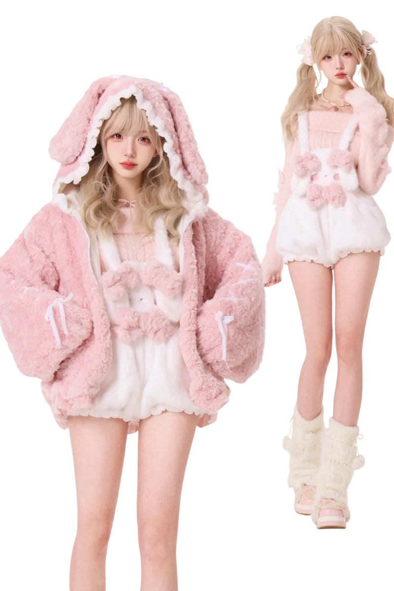 Rabbit Sweet Coat + Tops + Pants