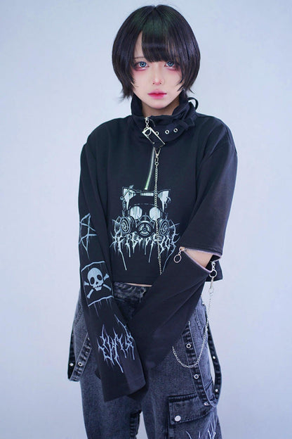 High-neck Cropped Top