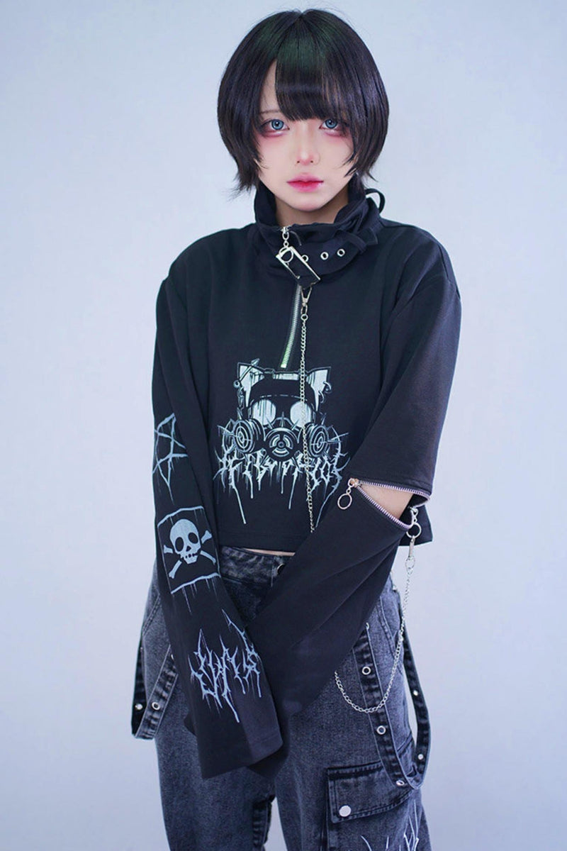 High-neck Cropped Top
