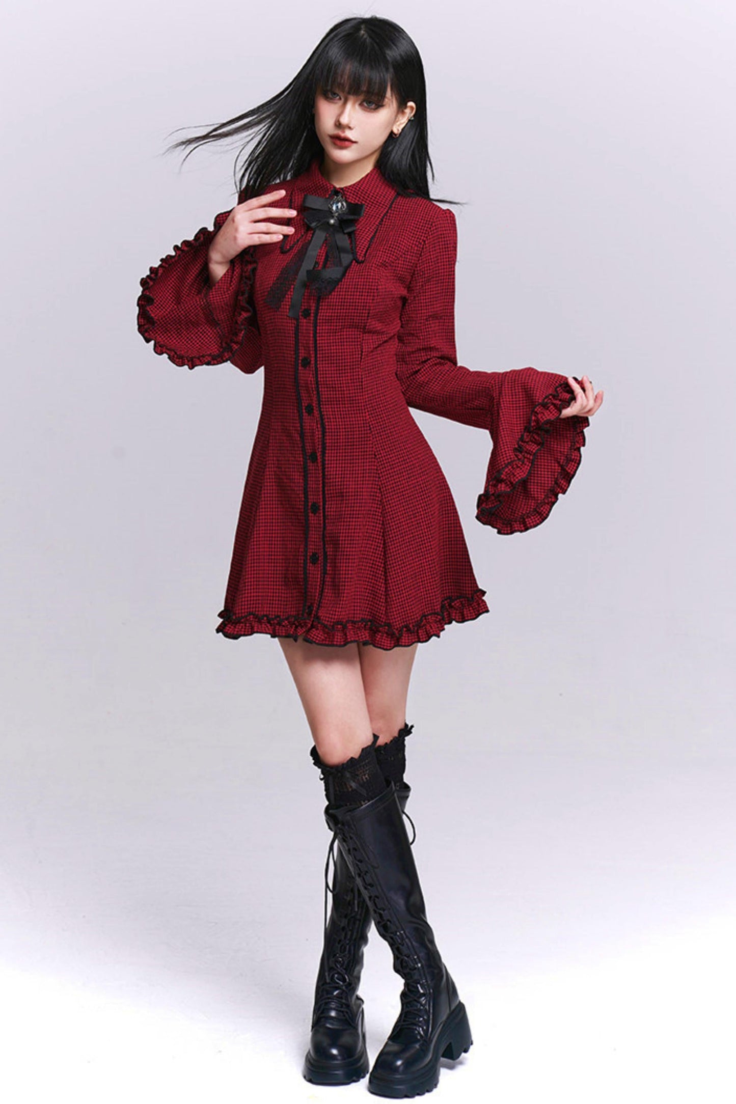 Ghost Girl Plaid Dress