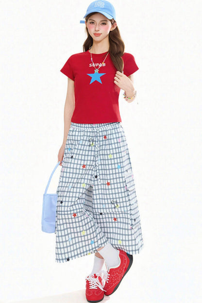 Retro Star Print Top