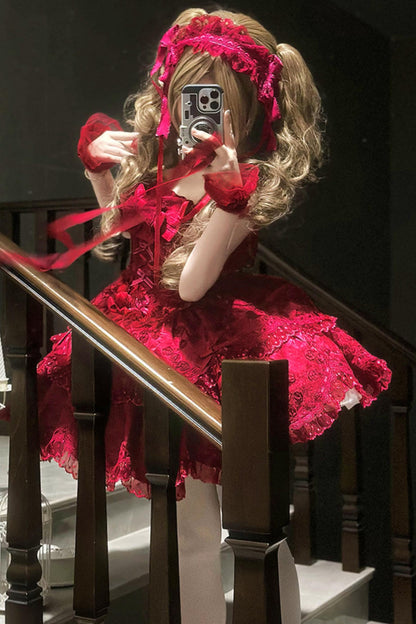 [pre-order] Candy Color Dreamy Doll Lolita Dress + Hair Accessories