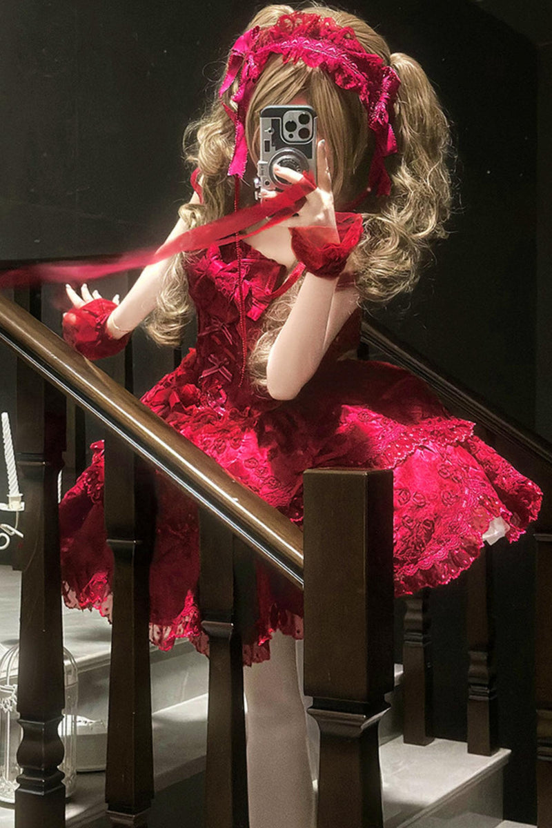 [pre-order] Candy Color Dreamy Doll Lolita Dress + Hair Accessories