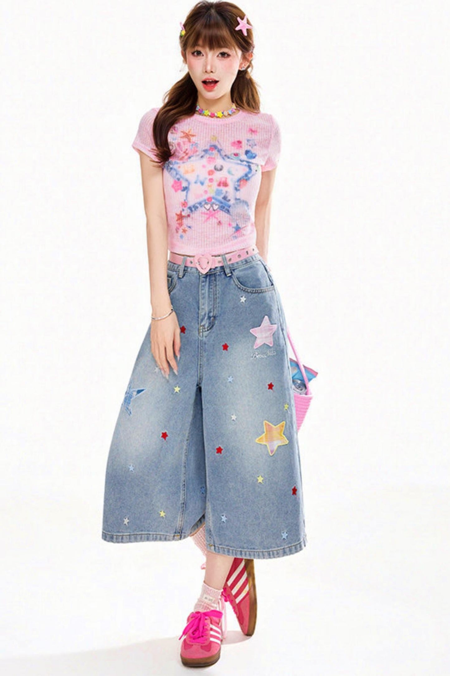 Graffiti Print Slim Top