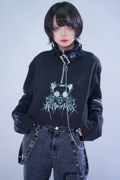 High-neck Cropped Top