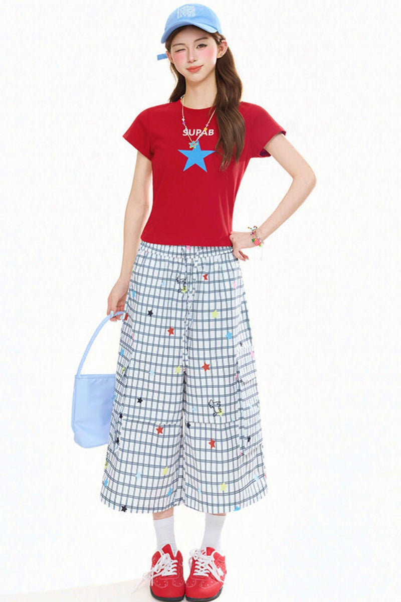 Retro Star Print Top