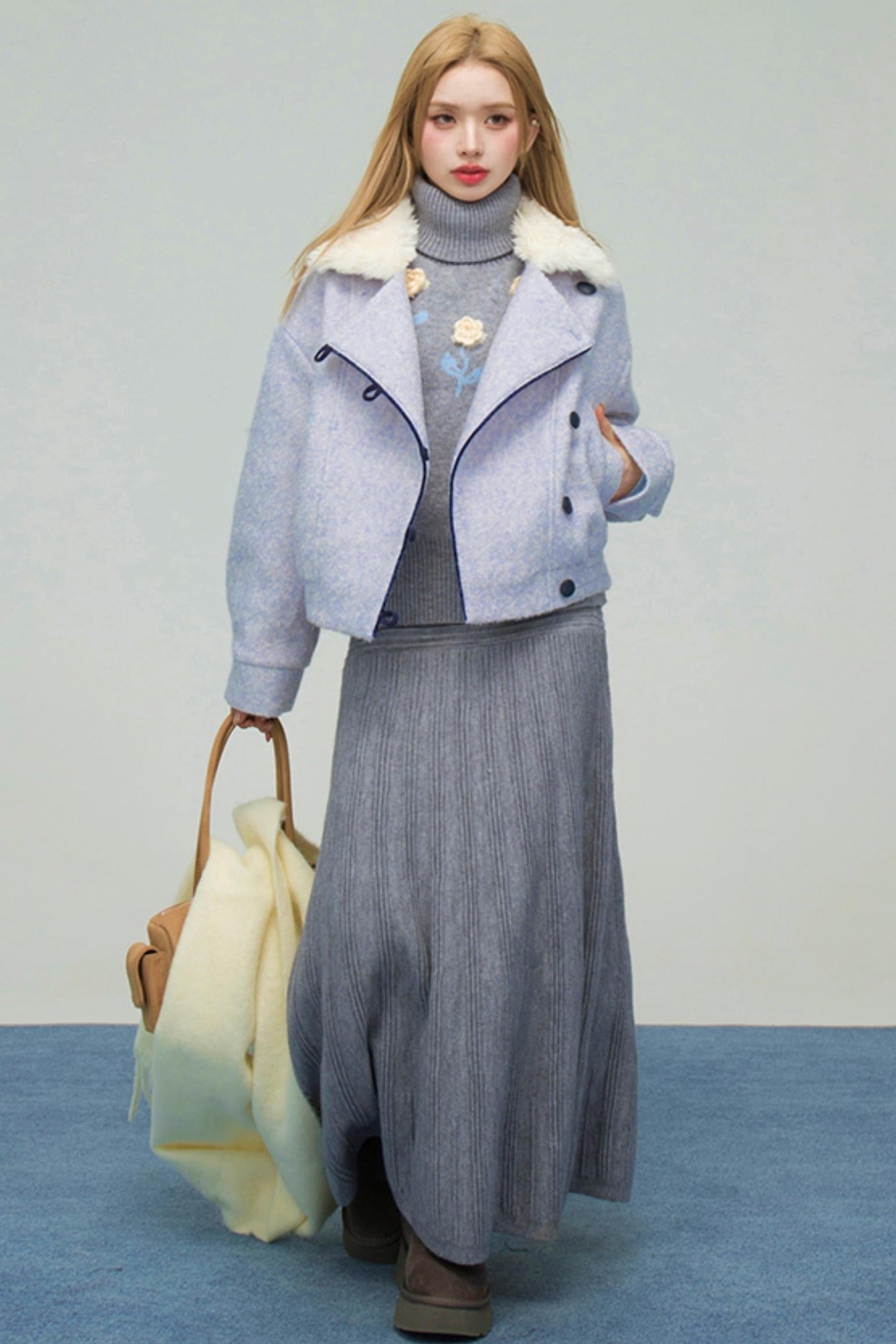 Knit Top + Inner Top + Skirt
