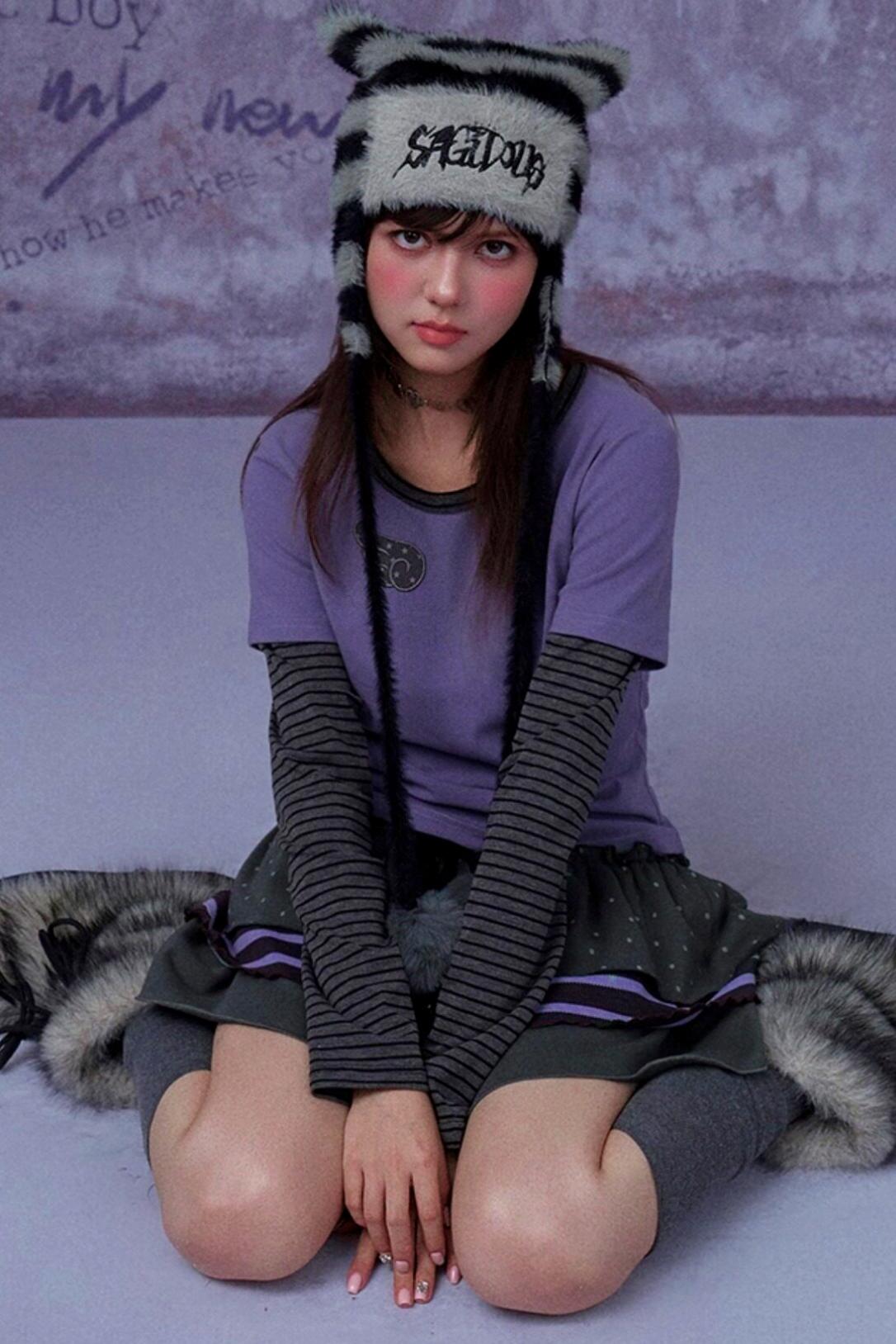 Sweet Black and Purple Tops