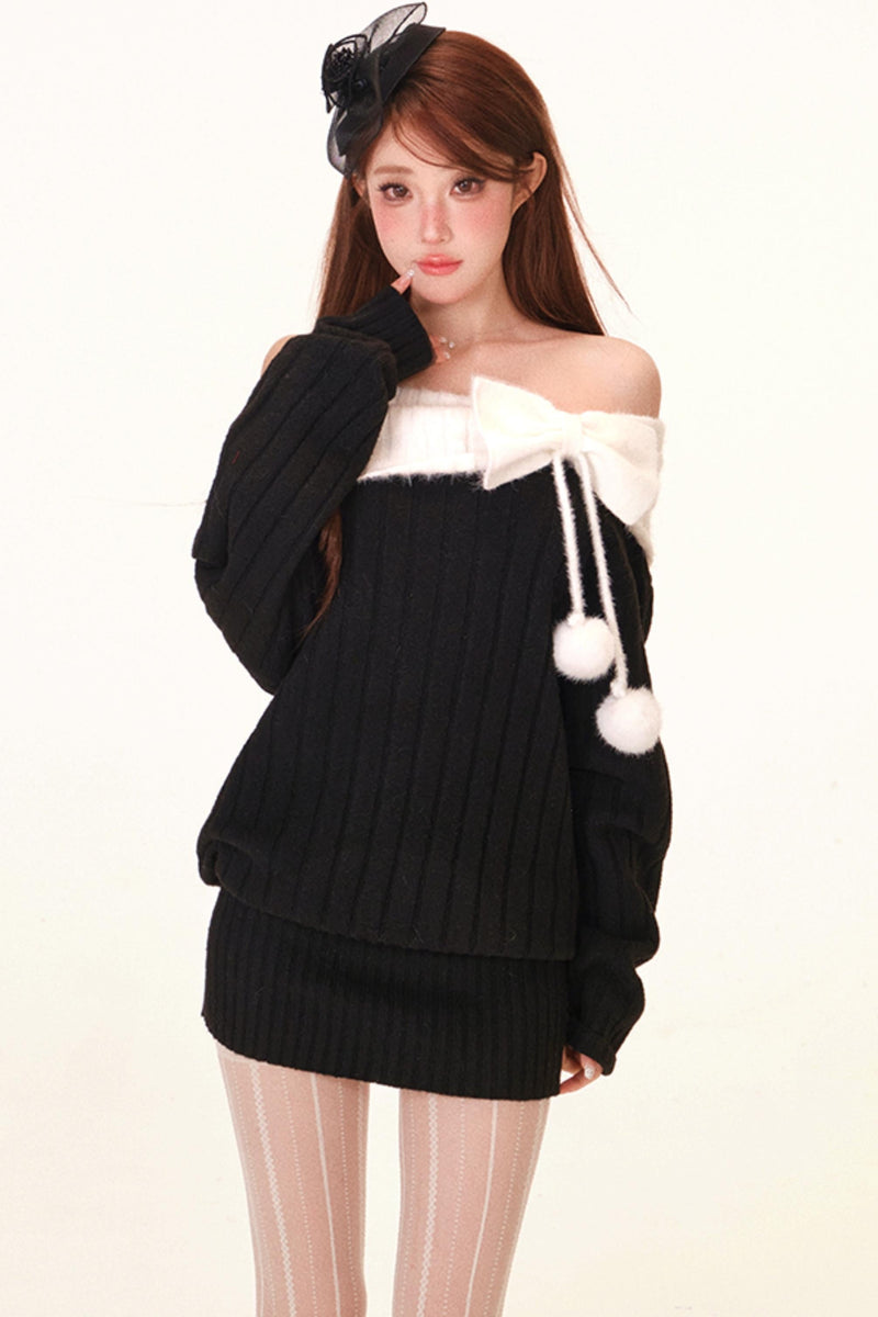 Snowball Velvet Off-shoulder Dress