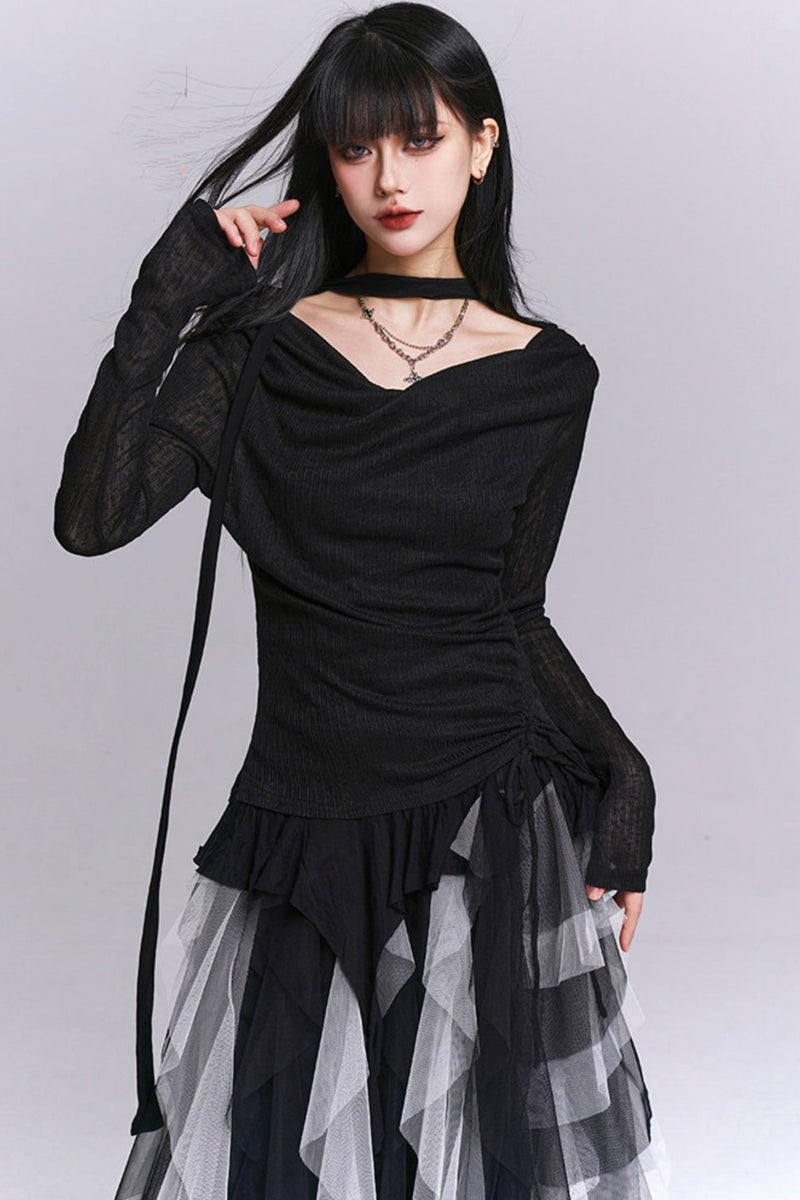 Ghost Girl Open Neck Top + Innerwear