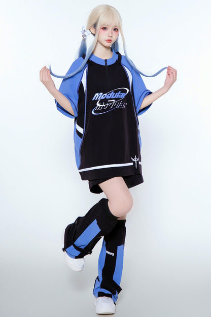 Pre-order Item: Y2k Subculture Cyber T-shirt + Shorts + Leg Covers
