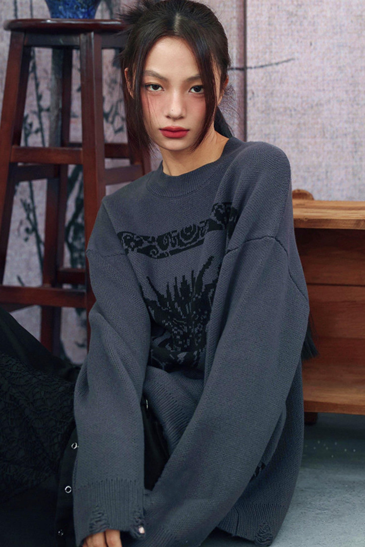 Dragon Shadow Knitted Sweater