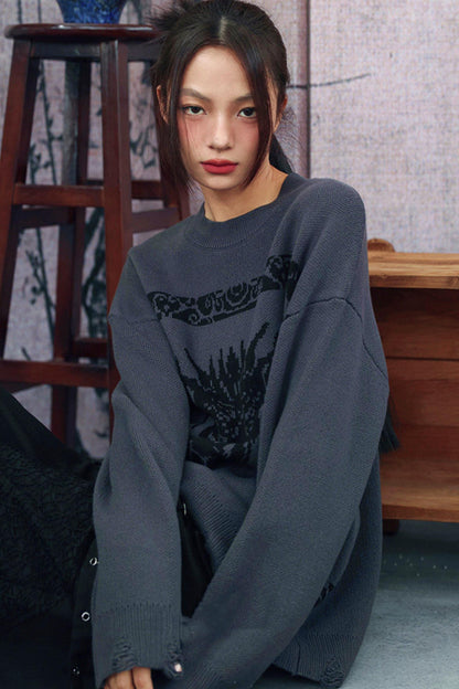 Dragon Shadow Knitted Sweater