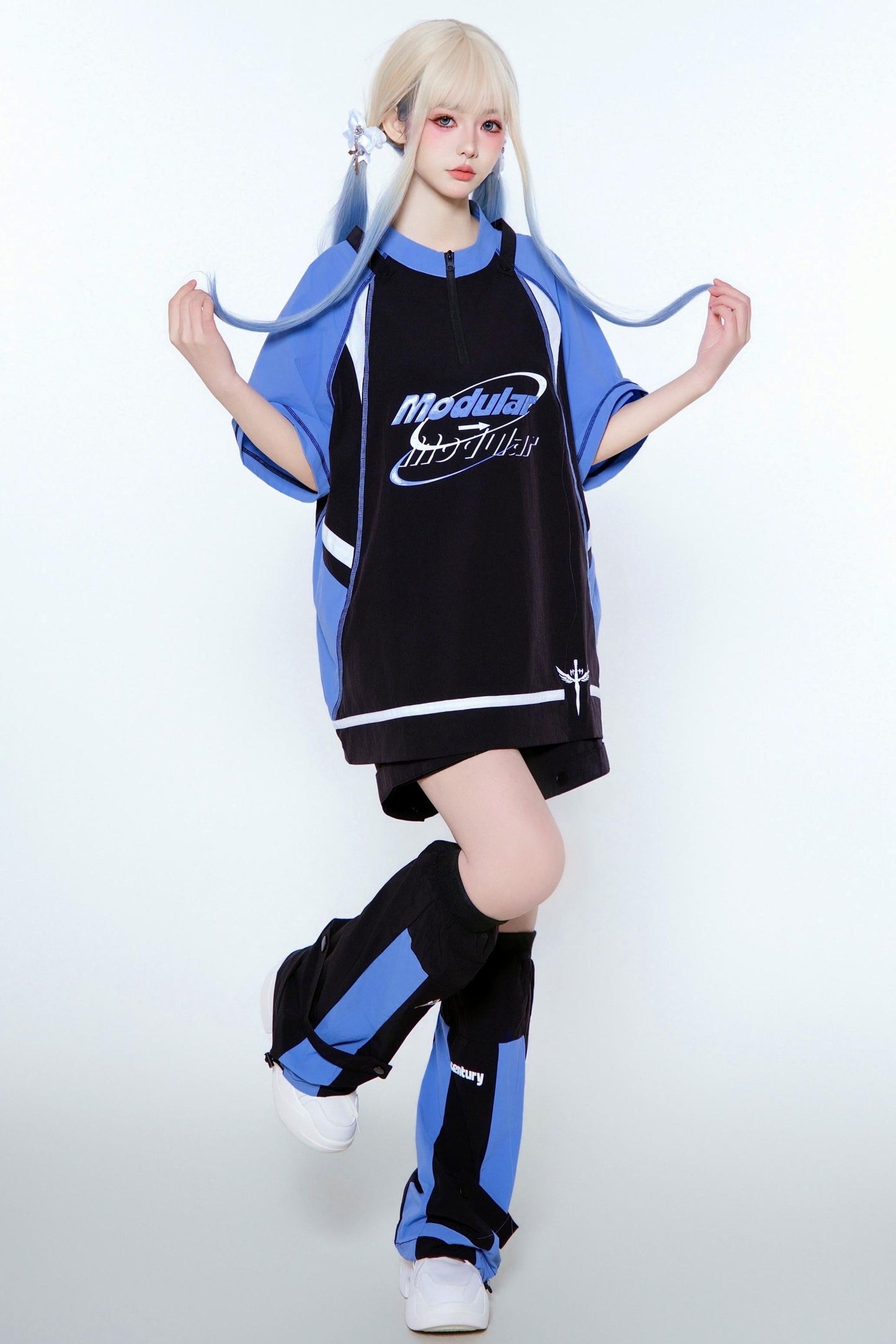 Pre-order Item: Y2k Subculture Cyber T-shirt + Shorts + Leg Covers