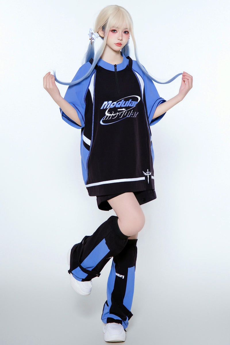 Pre-order Item: Y2k Subculture Cyber T-shirt + Shorts + Leg Covers