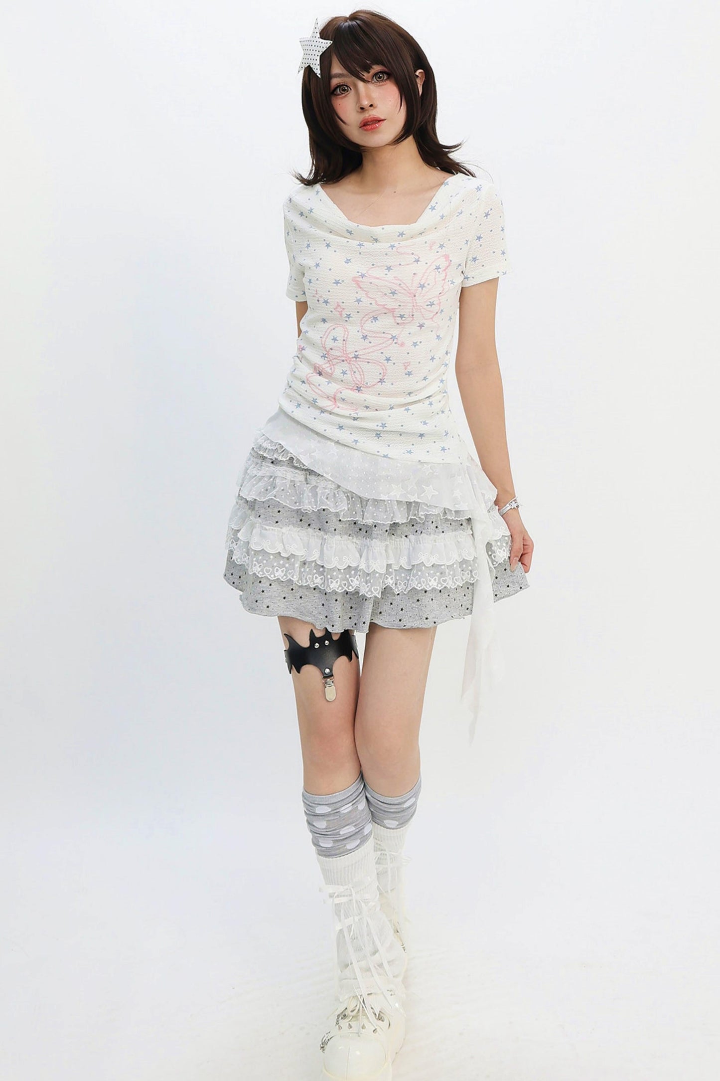 Y2k Star Ribbon Fairy Top
