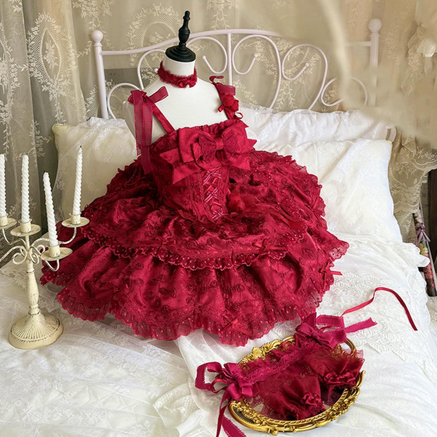 [pre-order] Candy Color Dreamy Doll Lolita Dress + Hair Accessories