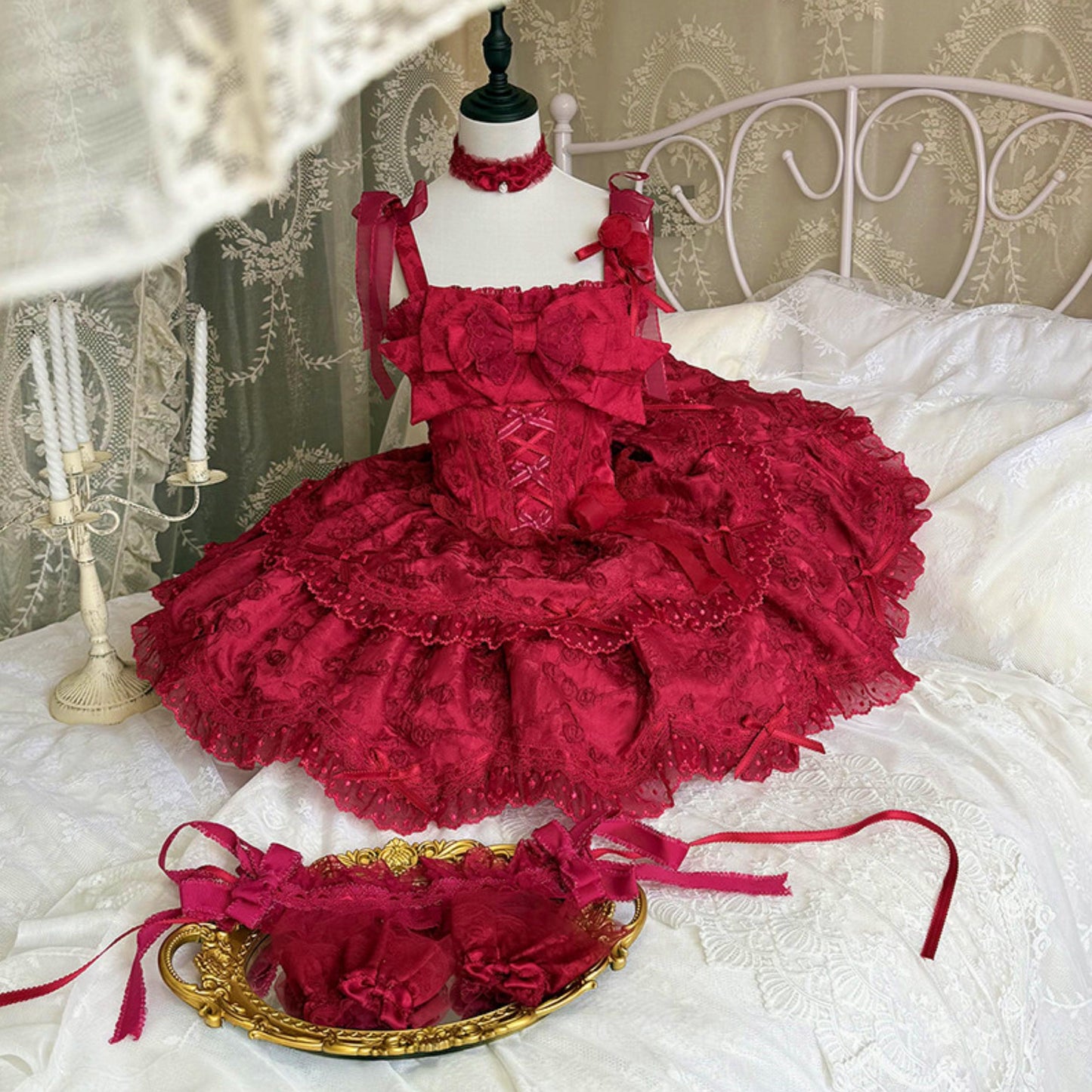 [pre-order] Candy Color Dreamy Doll Lolita Dress + Hair Accessories